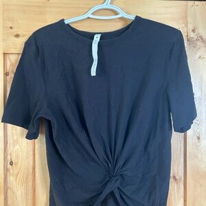 lululemon athletica Black Knot-Front Short Sleeve Tee